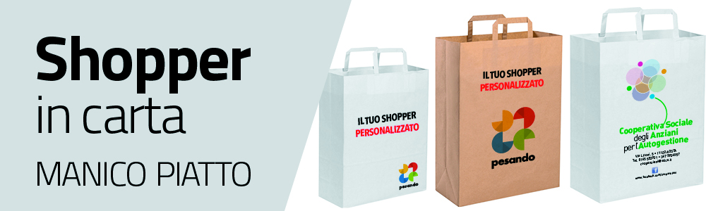 SHOPPER CARTA manico piatto